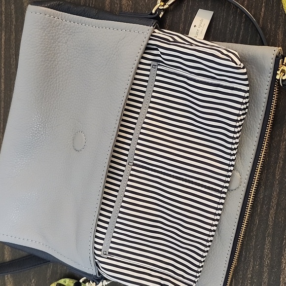 KATE SPADE NEW YORK Color Block Block Gray Tan Classic Crossbody - Picture 6 of 14